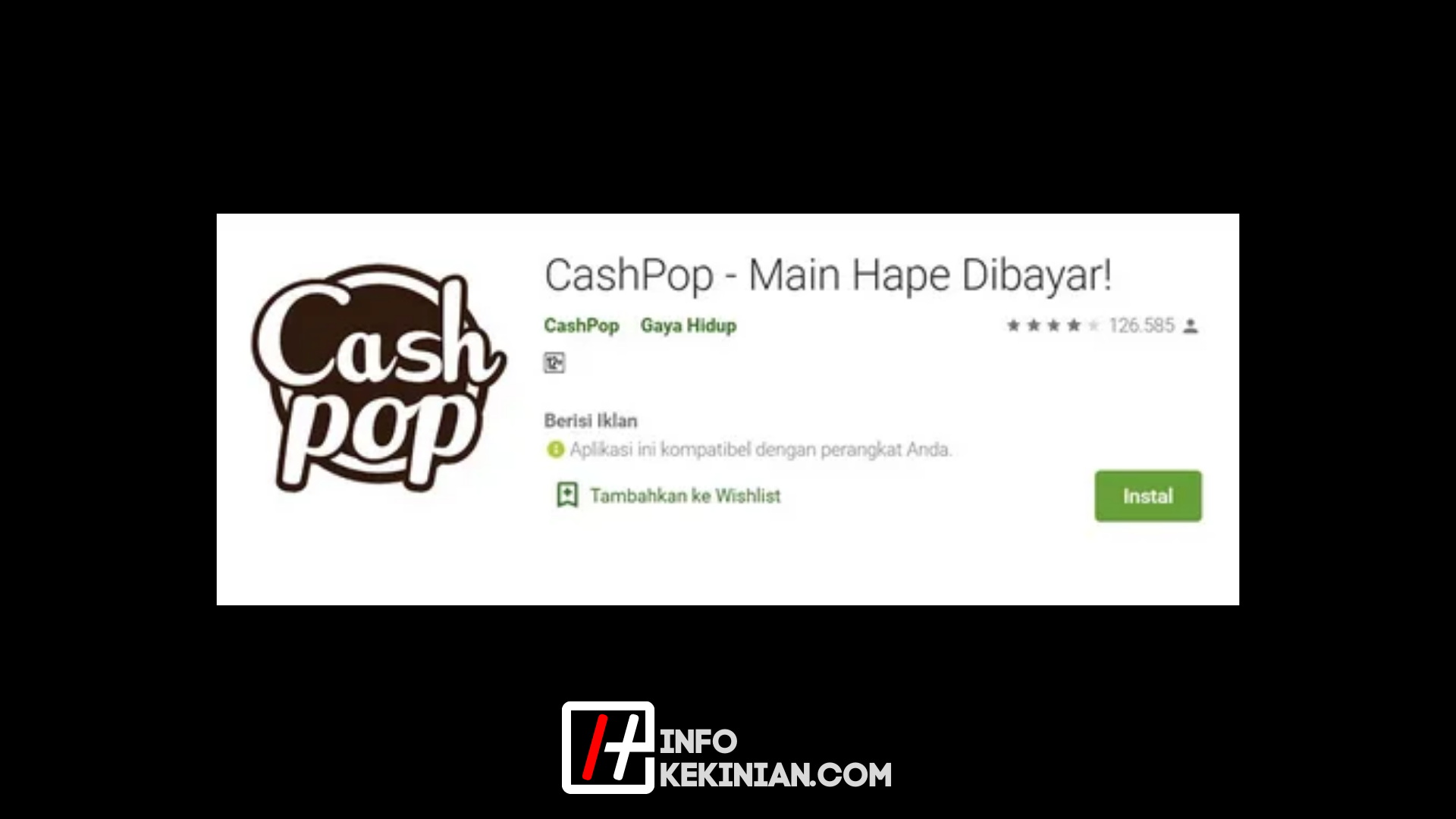 Aplikasi penghasil uang CashPop