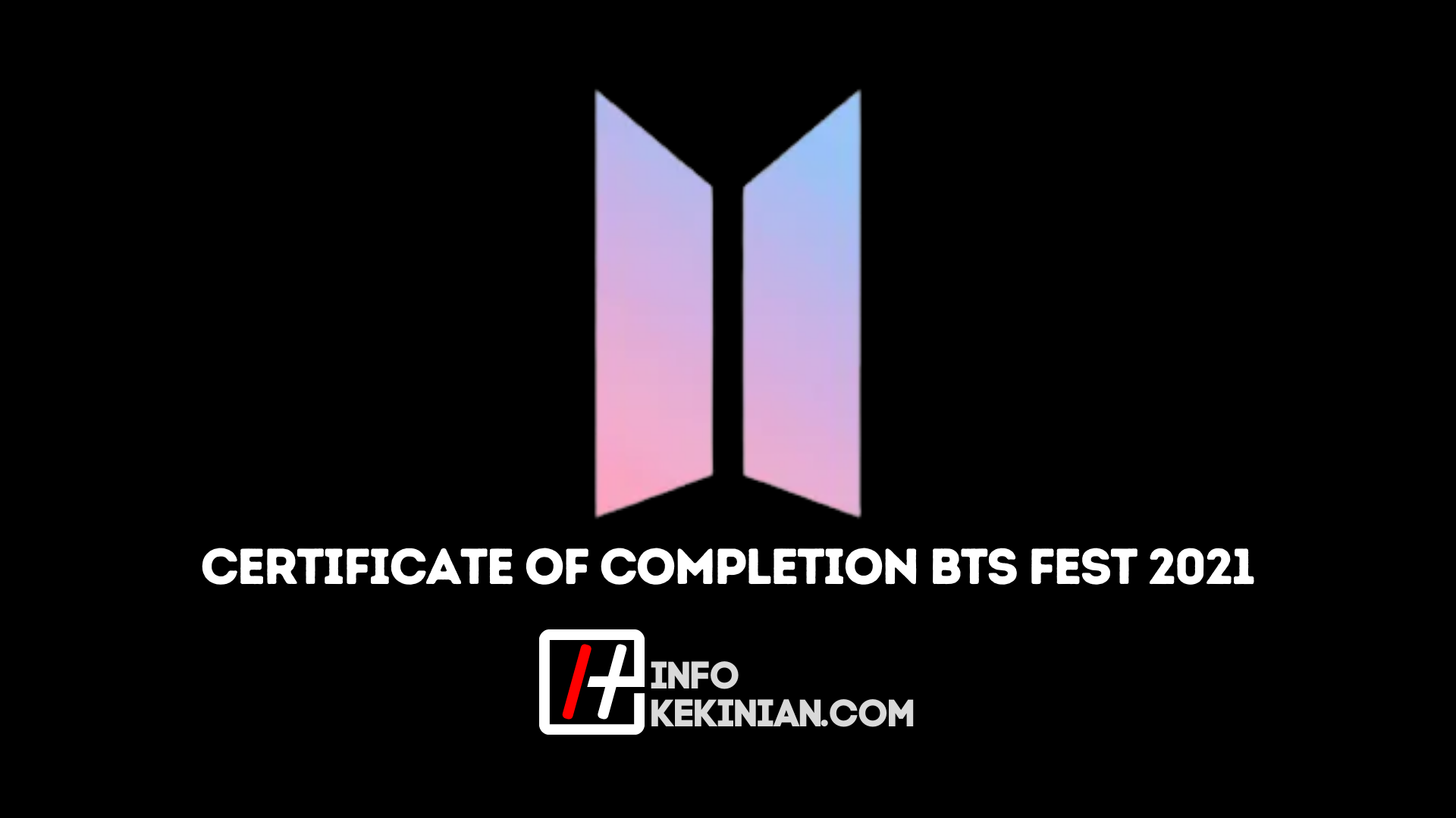 Certificate of Completion BTS Festa