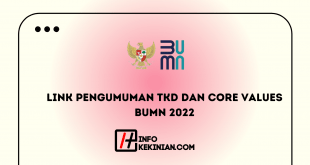 Link Pengumuman TKD dan Core Values BUMN 2022