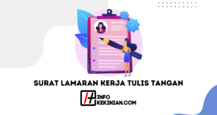 Surat Lamaran Kerja Tulis Tangan