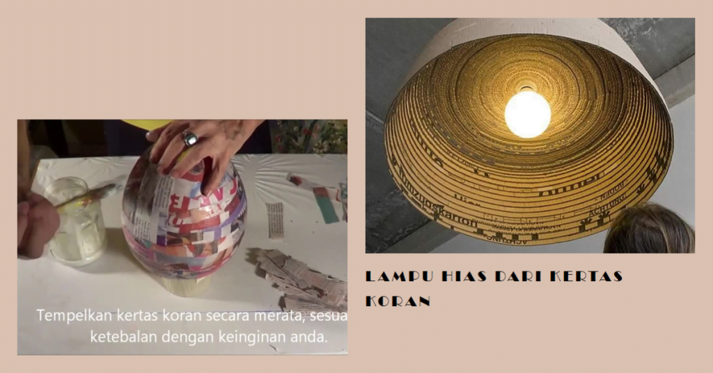 Lampu Hias dari Kertas Koran