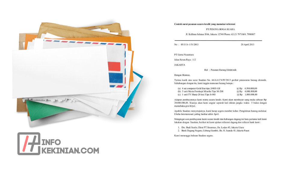 Contoh Surat Permintaan Penawaran dengan Format Semi Block Style